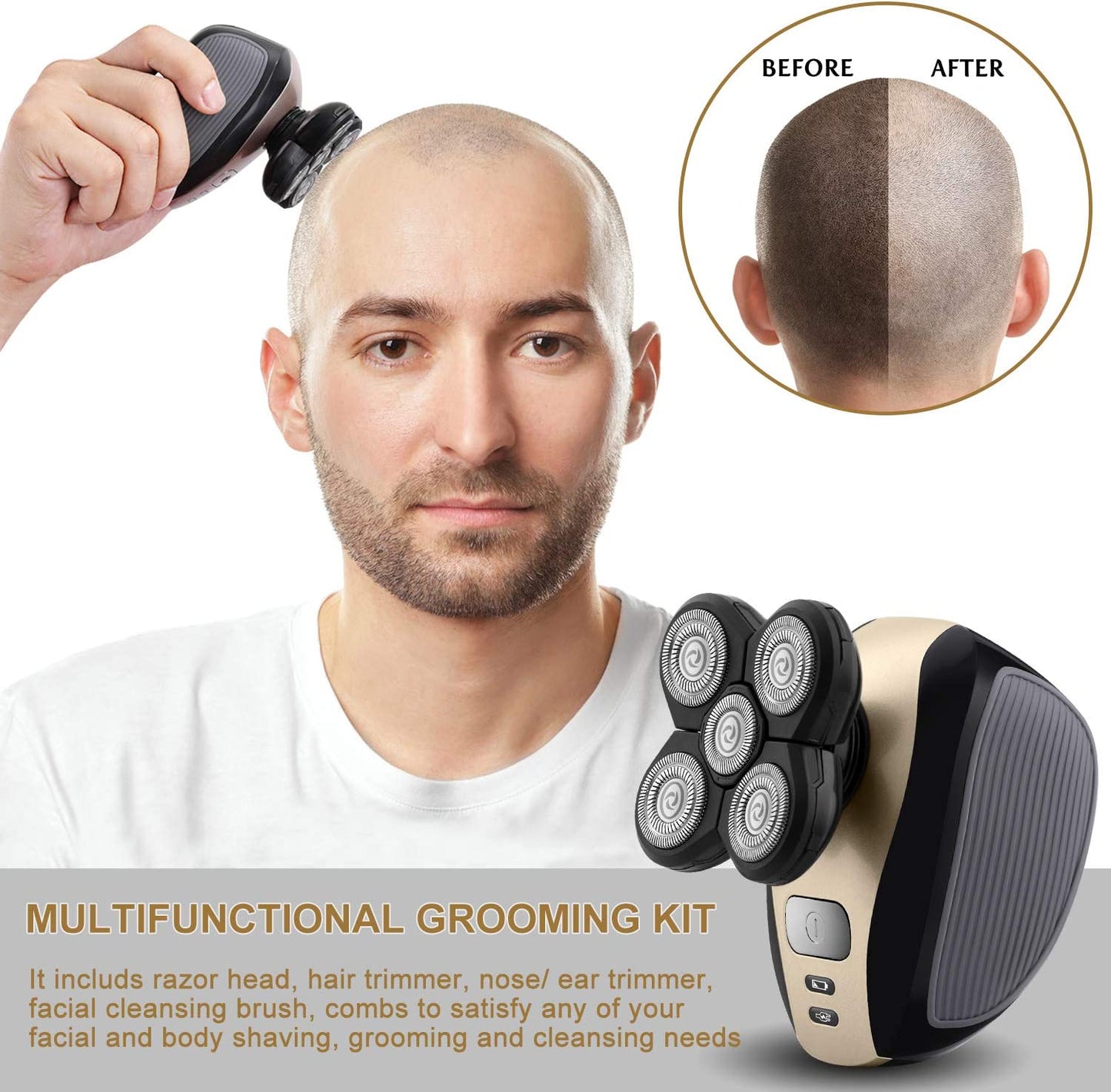 Alpha Pro™ 5 in 1 Skull Shaver Kit